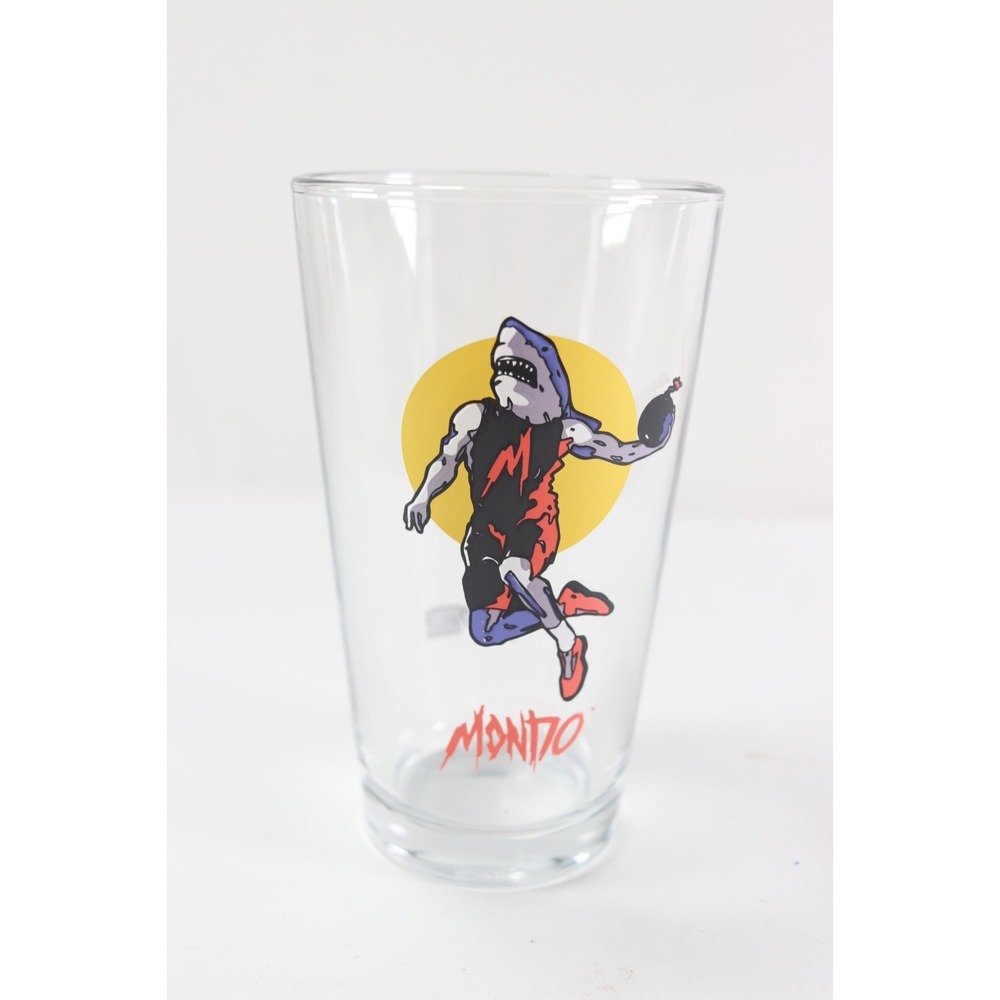 Rare MondoCon 2015 We Buy Your Kids Shark Exclusive 16oz Pint Glass
